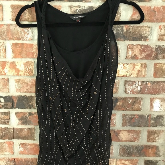 Rock & Republic Tops - ❤️Rock and Republic extra small black beaded